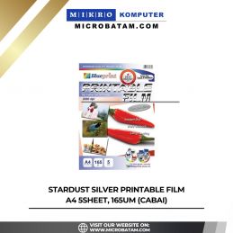 STARDUST SILVER PRINTABLE FILM A4 5SHEET, 165um (CABAI)