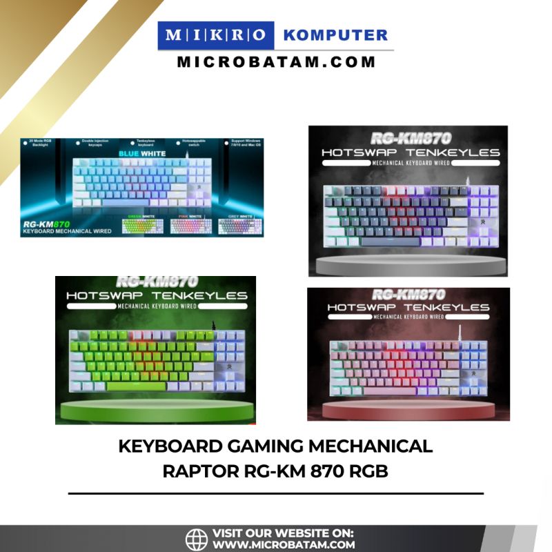 KEYBOARD GAMING MECHANICAL RAPTOR RG-KM 870 RGB