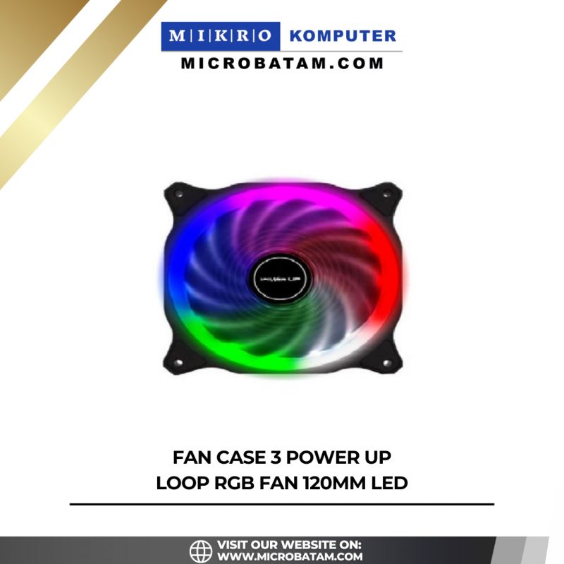 FAN CASE 3 POWER UP LOOP RGB FAN 120MM LED 