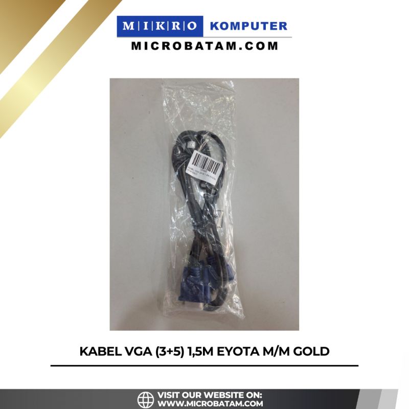 KABEL VGA (3+5) 1,5M EYOTA M/M GOLD