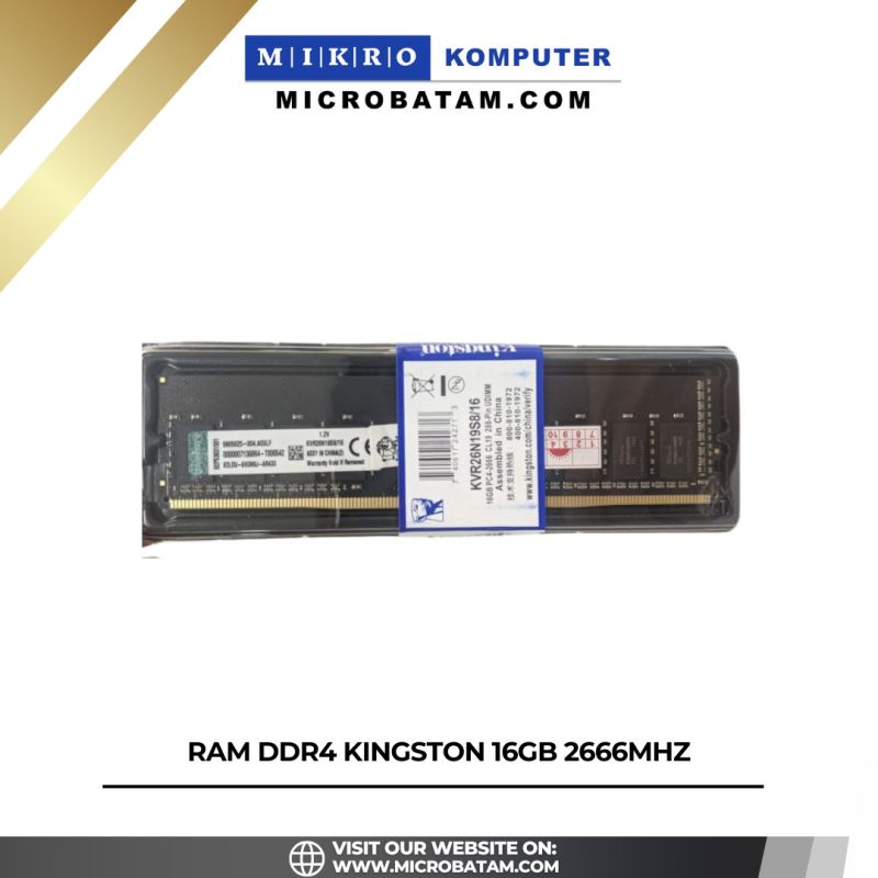 RAM DDR4 KINGSTON 16GB 2666MHZ