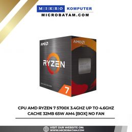 CPU AMD Ryzen 7 5700X 3.4GHz Up to 4.6GHz Cache 32MB 65W AM4 BOX No Fan