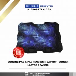 Cooling Pad Kipas Pendingin Laptop - Cooler Laptop 5 Fan 118