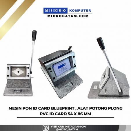 Mesin Pon ID Card BLUEPRINT , Alat Potong Plong PVC ID Card 54 x 86 mm