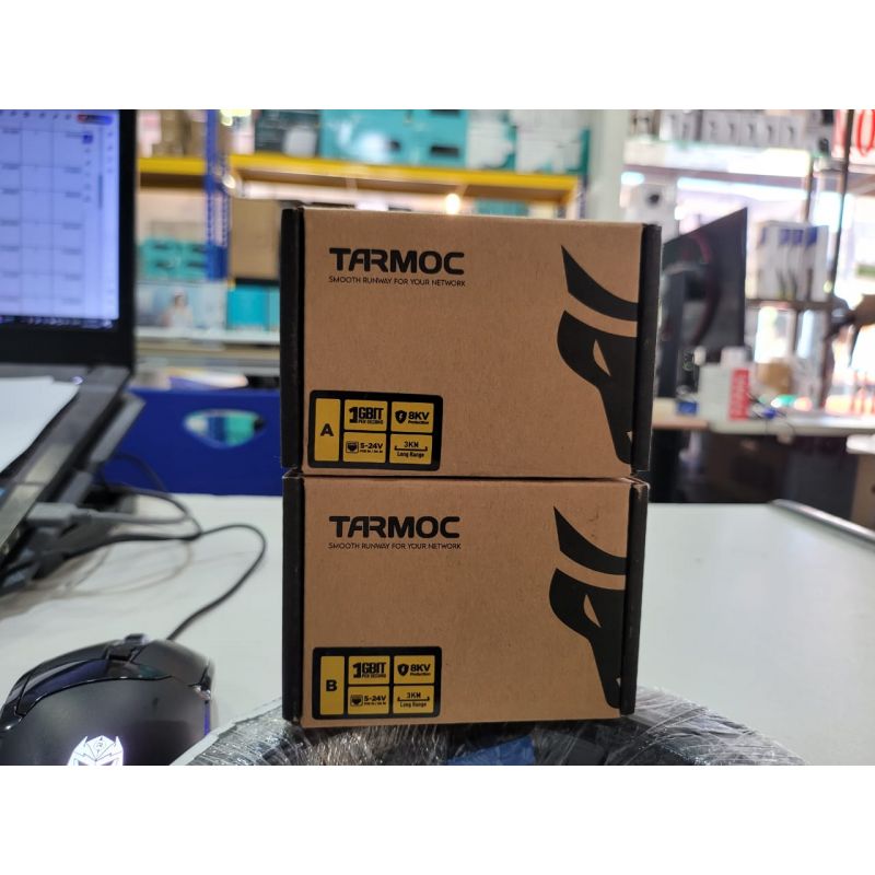 Tarmoc TMC-1SC4G-P-B-V1 | Media Converter Switch 1 FO 4 LAN Gigabit POE IN 9-57 Volt