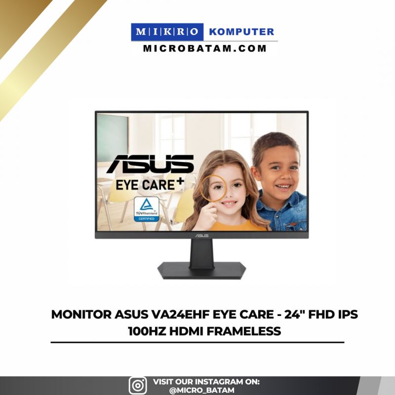 MONITOR ASUS VA24EHF EYE CARE - 24" FHD IPS 100Hz HDMI Frameless