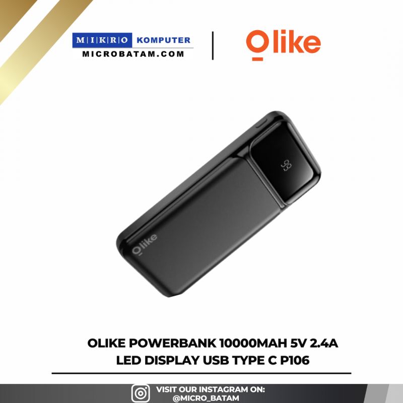  OLIKE POWERBANK 10000mAh 5V 2.4A LED DISPLAY USB TYPE C P106