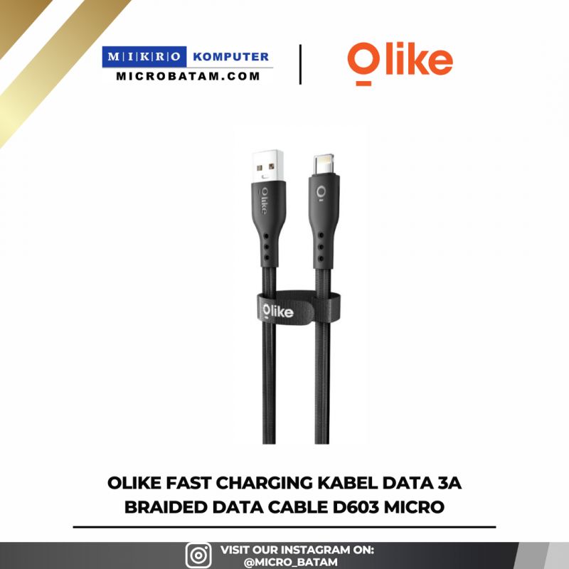 OLIKE FAST CHARGING KABEL DATA 3A BRAIDED DATA CABLE D603 TYPE C 