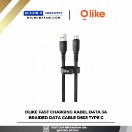 OLIKE FAST CHARGING KABEL DATA 3A BRAIDED DATA CABLE D603 TYPE C 