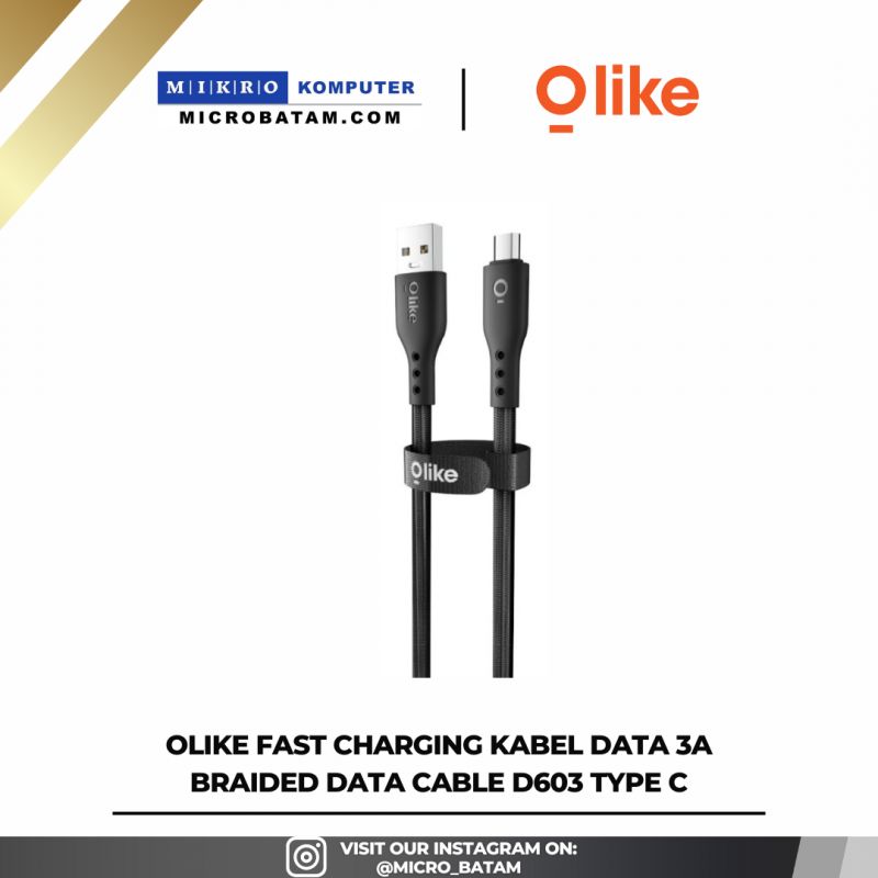 OLIKE FAST CHARGING KABEL DATA 3A BRAIDED DATA CABLE D603