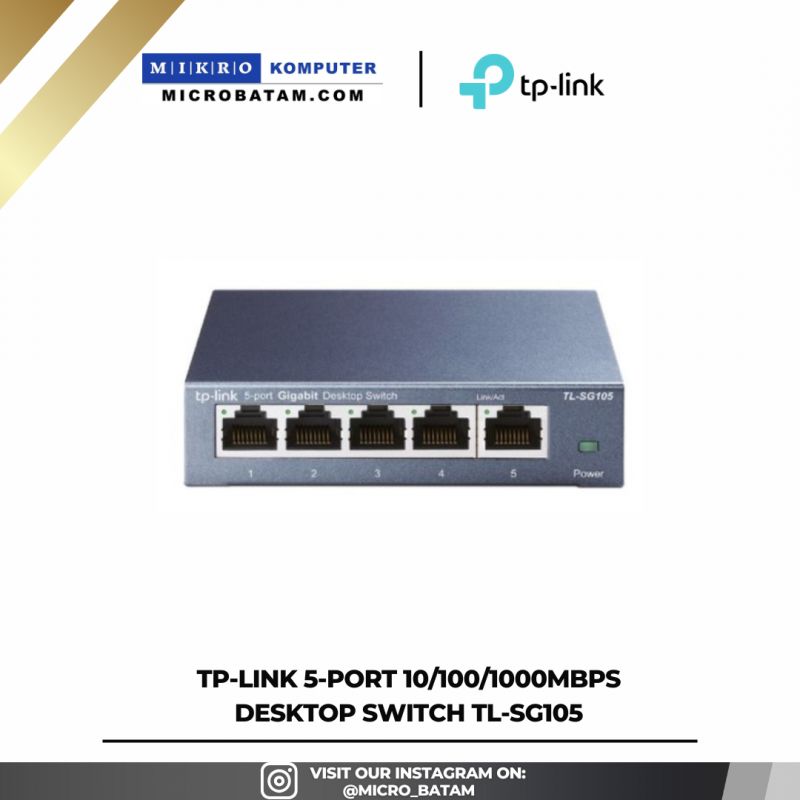 TP-LINK 5-Port 10/100/1000Mbps Desktop Switch TL-SG105