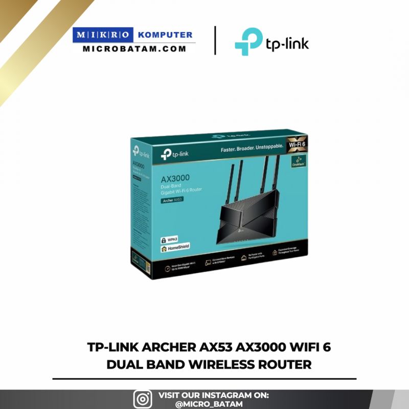 TP-Link Archer AX53 AX3000 WiFi 6 Dual Band Wireless Router