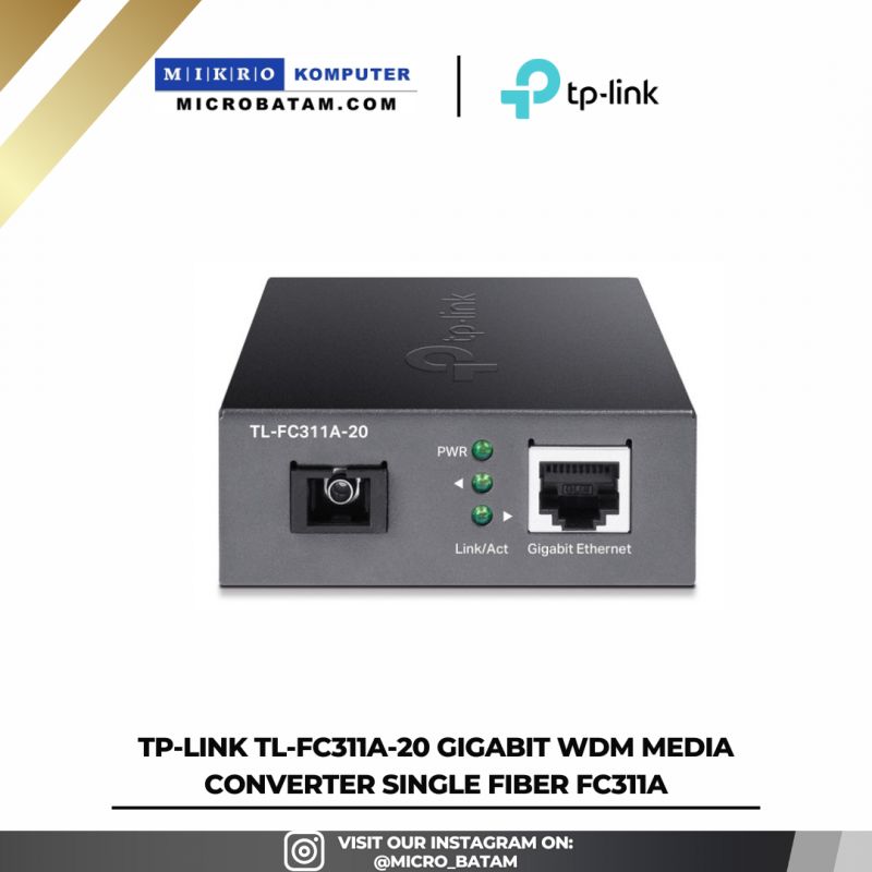 TP-Link TL-FC311A-20 Gigabit WDM Media Converter Single Fiber FC311A