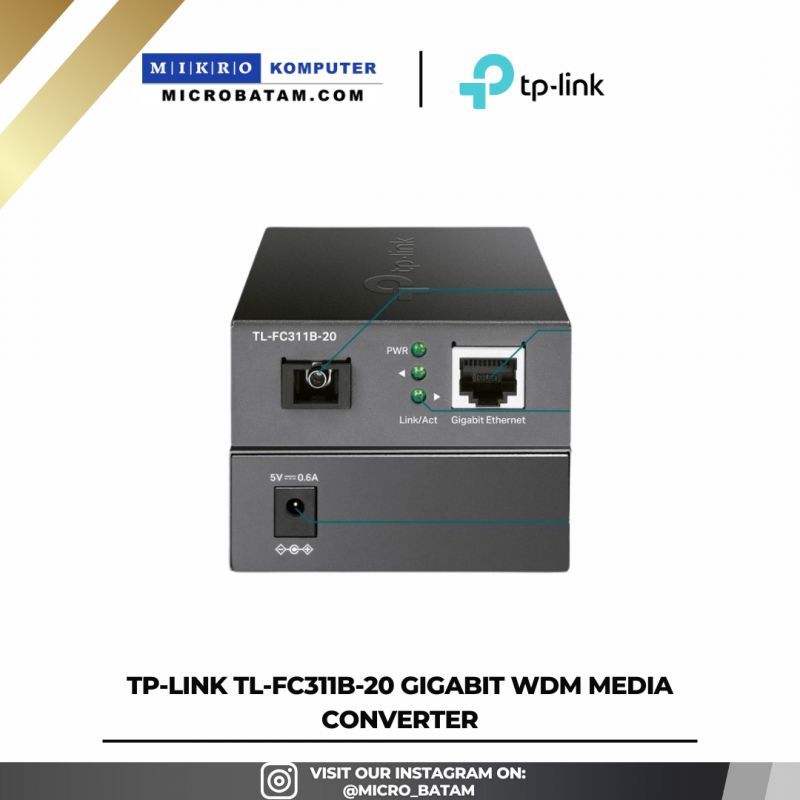 TL-FC311B-20 Gigabit WDM Media Converter