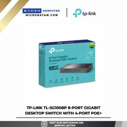 TL-SG1008P 8-Port Gigabit Desktop Switch with 4-Port PoE+