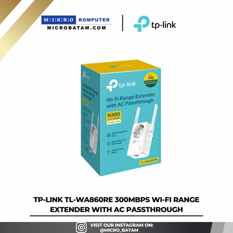 TL-WA860RE 300Mbps Wi-Fi Range Extender with AC Passthrough