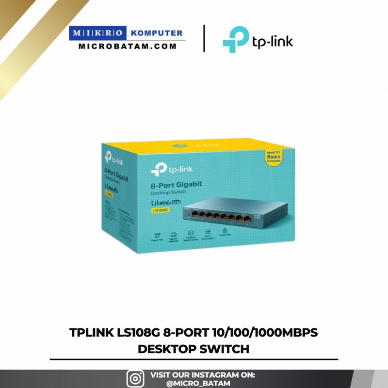 TPLINK LS108G 8-Port 10/100/1000Mbps Desktop Switch