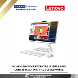 PC AIO LENOVO IDEACENTRE I3 22ITL6 BEID Core I3-1115G4 WIN 11 4GB 256GB WHITE