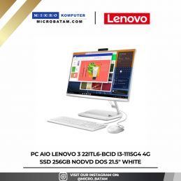 PC AIO LENOVO 3 22ITL6-BCID i3-1115G4 4G SSD 256GB NoDVD DOS21.5" WHITE