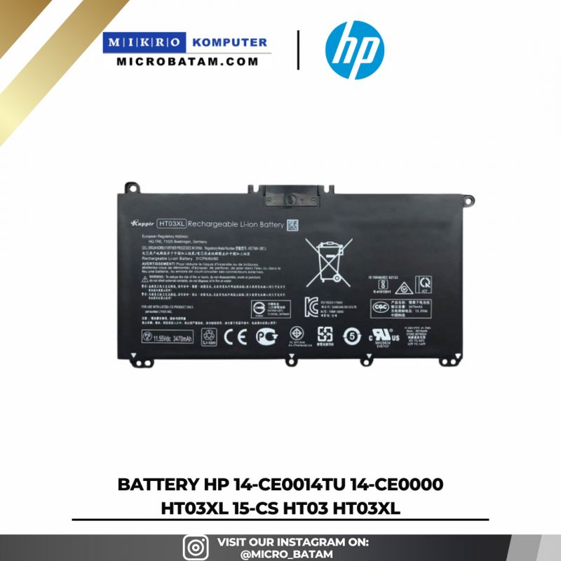 Battery HP 14-CE0014TU 14-CE0000 HT03XL 15-CS HT03 HT03XL