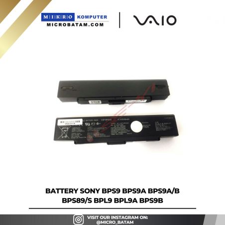 Battery SONY BPS9 BPS9A BPS9A/B BPS89/S BPL9 BPL9A BPS9B