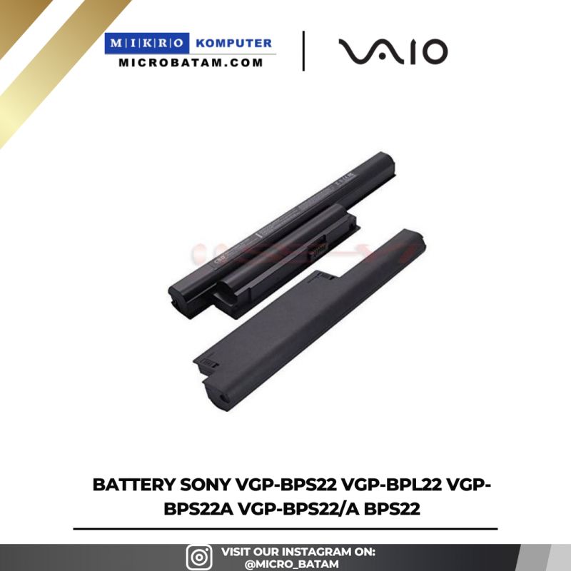 Baterai SONY VGP-BPS22 VGP-BPL22 VGP-BPS22A VGP-BPS22/A BPS22