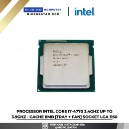 PROCESSOR Intel core i7-4770 3.4GHz up to 3.9GHz - CACHE 8MB TRAY + FAN SOCKET LGA 1150