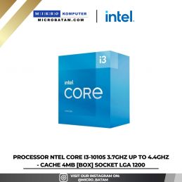 PROCESSOR ntel Core I3-10105 3.7GHz up to 4.4GHz - Cache 4MB BOX SOCKET LGA 1200