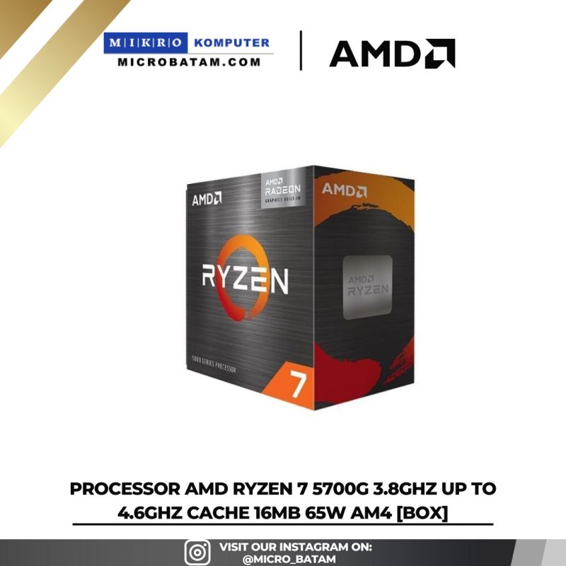 AMD CPU Ryzen 7 5700G Box AM4 AMD CPU Ryzen 7 5700G Box AM4