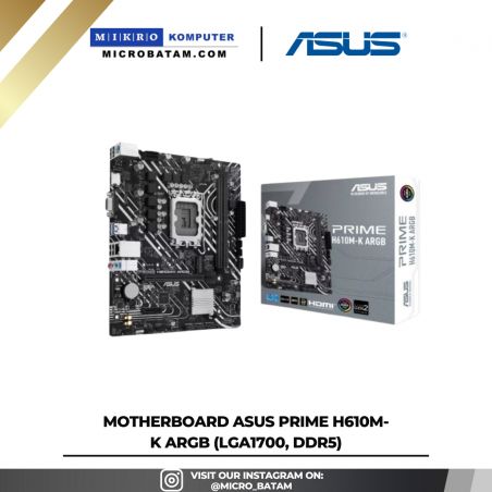 ASUS Motherboard PRIME H610M-K ARGB DDR5 (Intel LGA 1700)