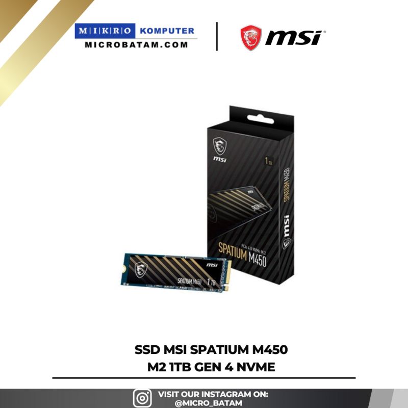 SSD MSI SPATIUM M450 M2 1TB GEN 4 NVME