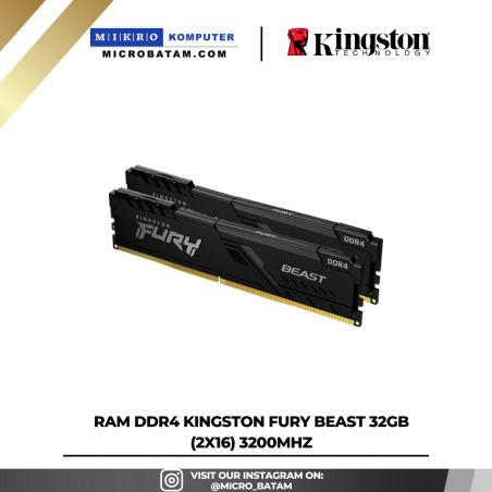 RAM DDR4 KINGSTON FURY BEAST 32GB (2x16) 3200MHz