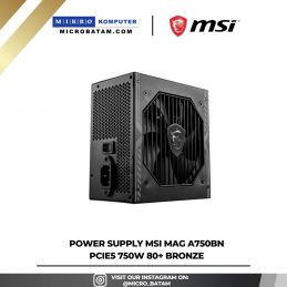 Power Supply MSI MAG A750BN PCIE5 750W 80+ BRONZE