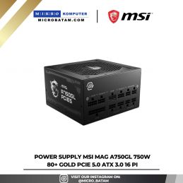 POWER SUPPLY MSI MAG A750GL 750W 80+ Gold PCIe 5.0 ATX 3.0 16 Pin