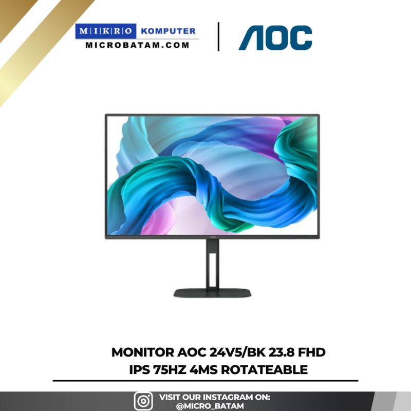 Monitor AOC 24V5/BK 23.8 FHD IPS 75Hz 4ms Rotateable Monitor AOC 24V5/BK 23.8 FHD IPS 75Hz 4ms Rotateable