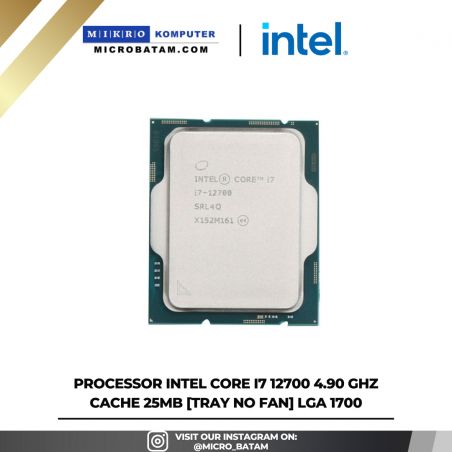 Processor Intel Core I7 12700 4.90 GHz Cache 25MB TRAY NO FAN LGA 1700