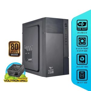 Casing ALCATROZ AZZURA MILLENIA ECO M900 M-ATX BLACK Psu 250w