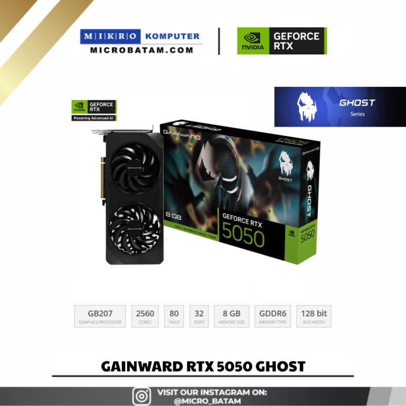 Gainward Nvidia Geforce RTX 5050 GHOST 8GB GDDR6