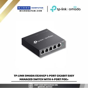 TP-Link Omada ES205GP 5-Port Gigabit Easy Managed Switch with 4-Port PoE+