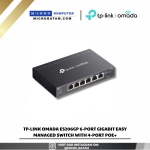 TPLink ES206GP Omada 6-Port Gigabit Easy Managed Switch with 4-Port PoE+