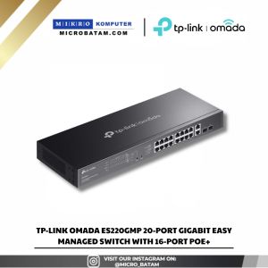 TP-Link Omada ES220GMP 20-Port Gigabit Easy Managed Switch with 16-Port PoE+