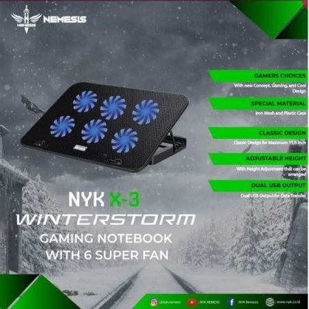 NYK Nemesis X-3 Winterstrom Cooler pad 6 LED Fan