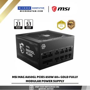 MSI MAG A850GL PCIe5 850W 80+ Gold Full Modular PSU