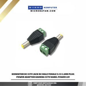 Konektor DC CCTV Jack DC Male Female 5.5 x 2.1mm Plug Power Adaptor Kamera CCTV Kabel Power 12V