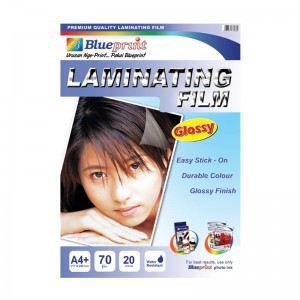 LAMINANTINFG GLOSSY FILMA4, 20SHEET, 70UM