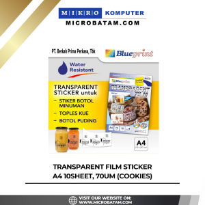 TRANSPARENT FILM STICKER A4 10Sheet, 70um (COOKIES)