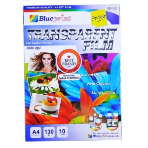 TRANSPARENT FILM STICKER A4 5SHEET, 130um 