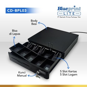 CASH DRAWER SEDANG BPL03 ( 40x40,5x10 Cm )