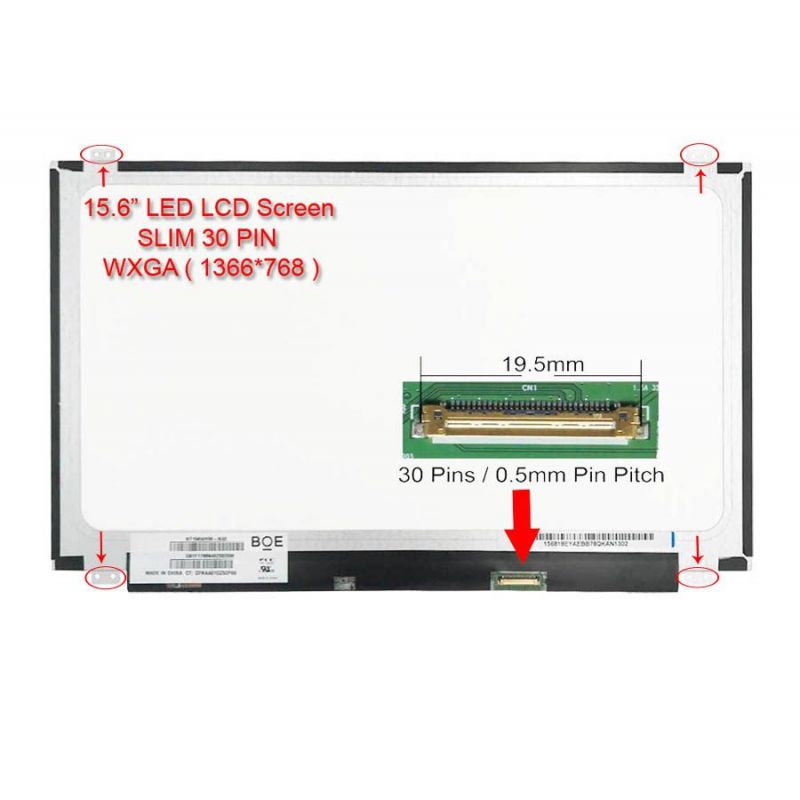 LED 15.4" ( N154C6-L02 ) Tebal