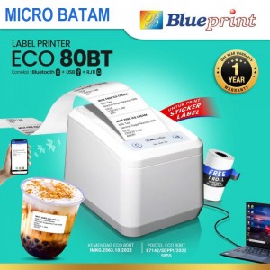 Printer Label Thermal 80mm BLUEPRINT ECO80BT USB + Bluetooth